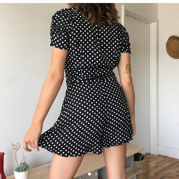 Polka dot retro romper dress jumper - Picture 8 of 8